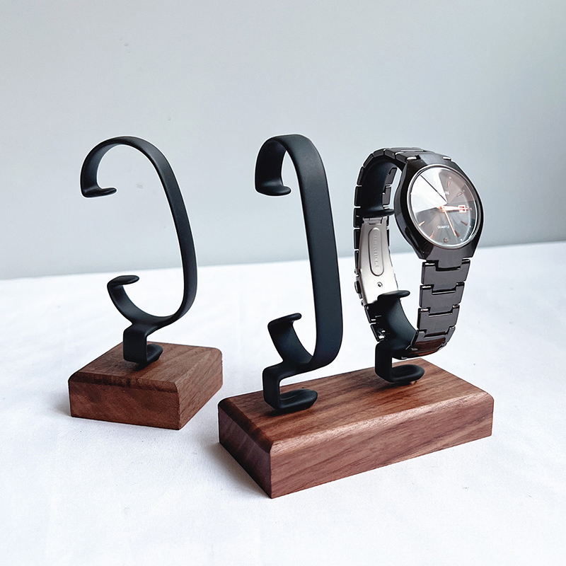 Jewelry And Watches Inc - 나무 C형 보석 진열대 원목 데스크탑