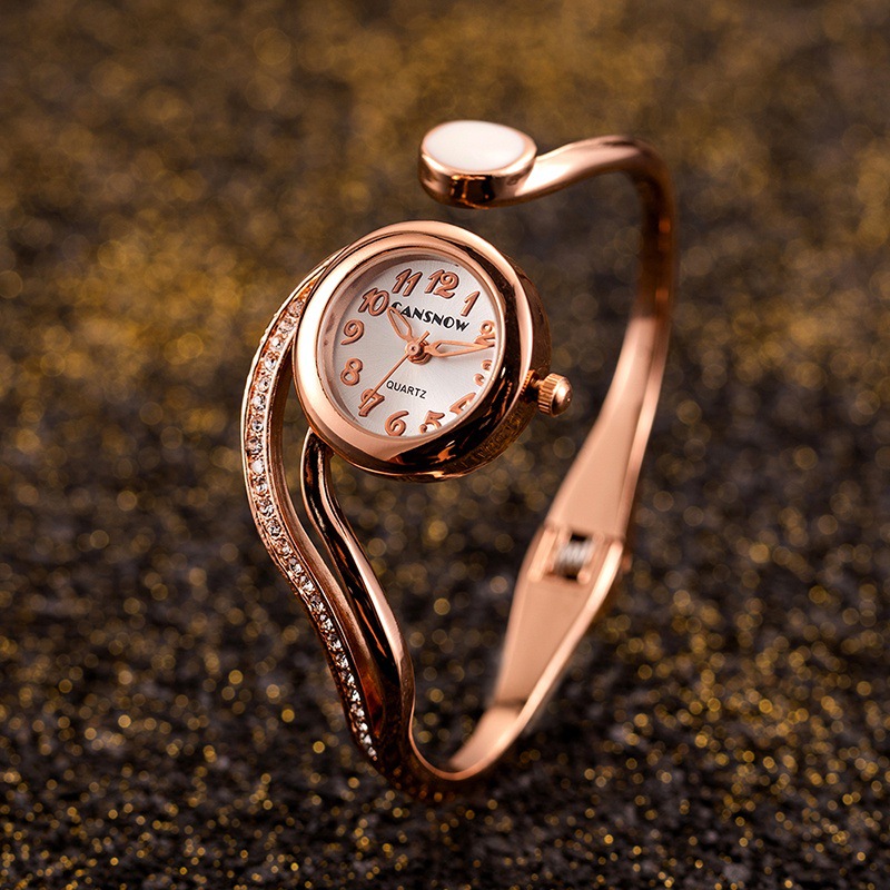 Jewelry Diamond Watches - 여성용 원피스 손목시계, 작은 다이얼 팔찌
