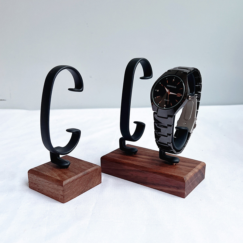 나무 C형 시계 홀더 보석 정리대 디스플레이 스탠드 팔 - Jewelry And Watches Inc 리뷰 및 가격