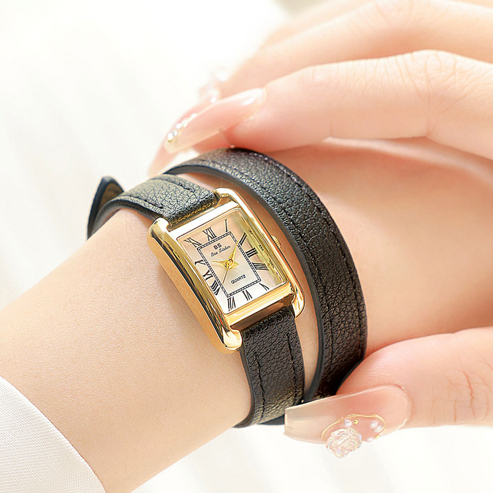 여성용 BS 패션 시계 고급 가죽 쿼츠 시계 여성용 럭 - High Jewelry Watches 리뷰 및 가격