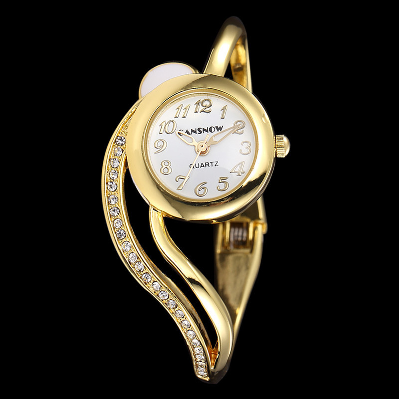 여성용 원피스 손목시계, 작은 다이얼 팔찌 시계, 쿼츠 - Jewelry Diamond Watches 리뷰 및 가격