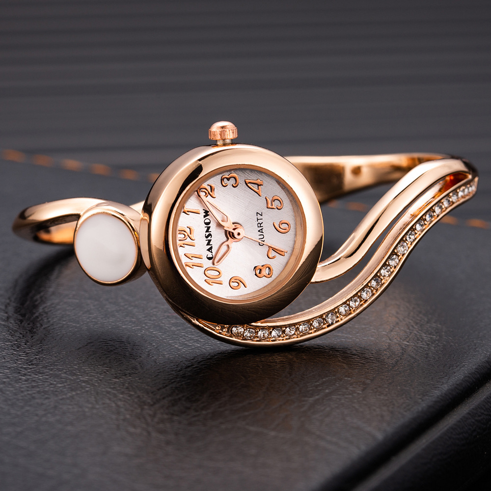 여성용 원피스 손목시계, 작은 다이얼 팔찌 시계, 쿼츠 - Jewelry Diamond Watches 리뷰 및 가격