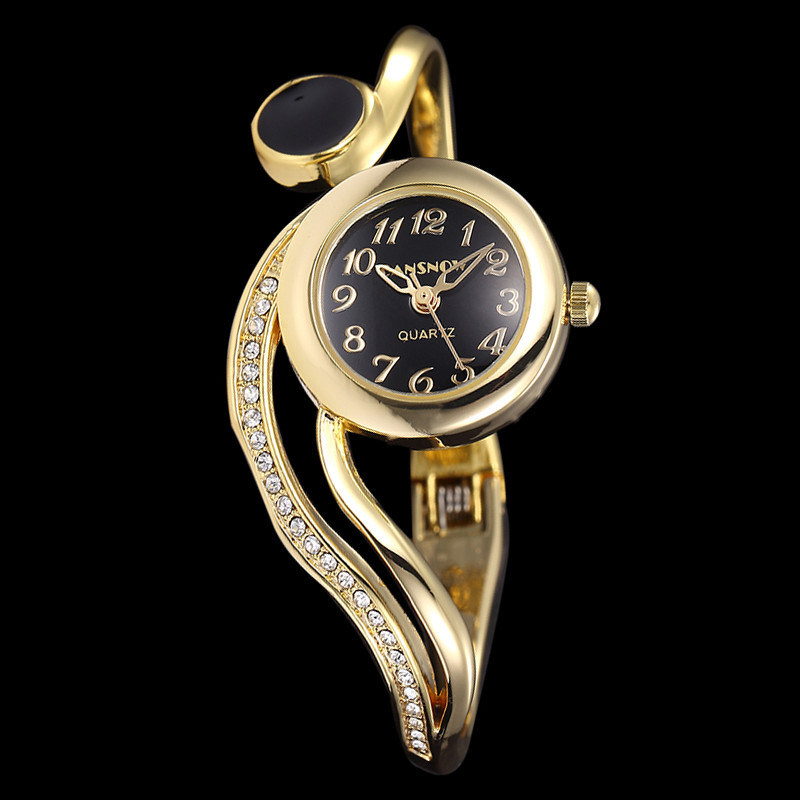 여성용 원피스 손목시계, 작은 다이얼 팔찌 시계, 쿼츠 - Jewelry Diamond Watches 리뷰 및 가격