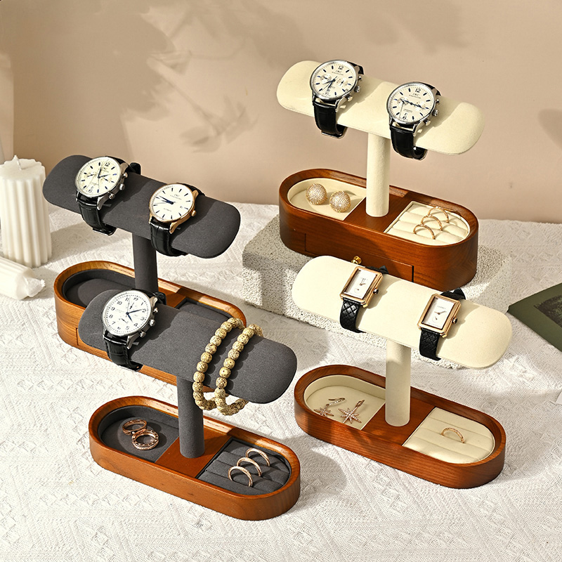 Oirlv 단단한 나무 시계 주최자 선반 T-바 시계  - Jewellery Watches 리뷰 및 가격