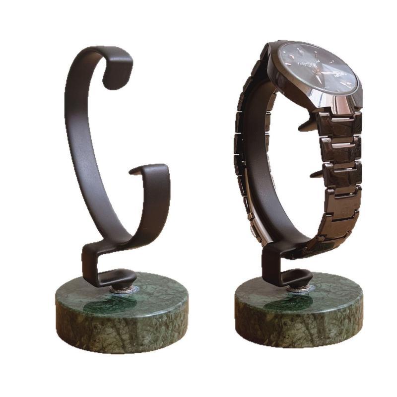 시계 디스플레이 스탠드 대리석 베이스 금속 C자형 홀더 - Jewelry And Watches Inc 리뷰 및 가격