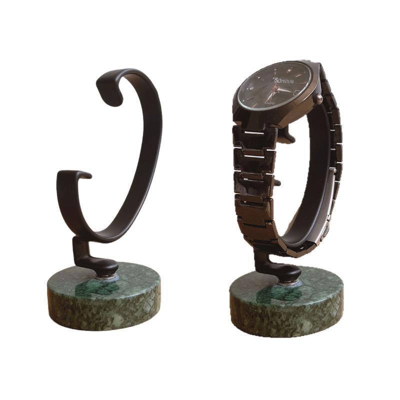 시계 디스플레이 스탠드 대리석 베이스 금속 C자형 홀더 - Jewelry And Watches Inc 리뷰 및 가격