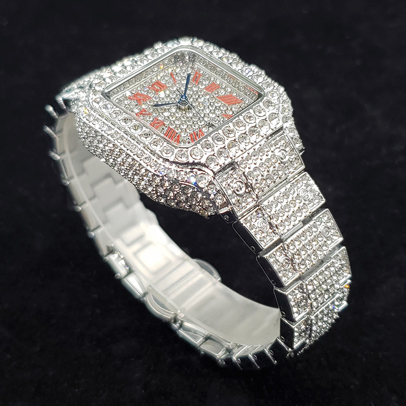 여성을위한 럭셔리 다이아몬드 시계 패션 실버 아이스 아 - Jewelry Diamond Watches 리뷰 및 가격