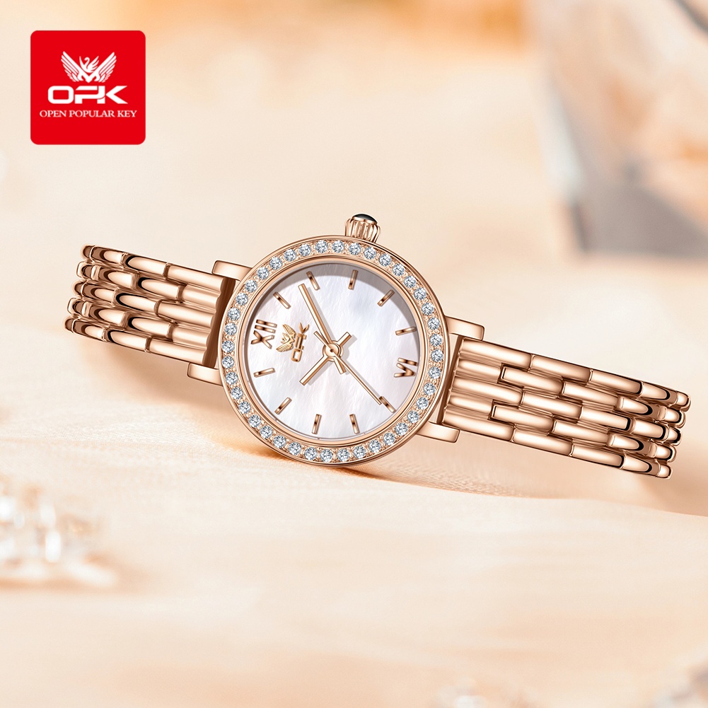 OPK 6063 라이트 럭셔리 시계 여성용 작은 원형  - Jewelry Diamond Watches 리뷰 및 가격