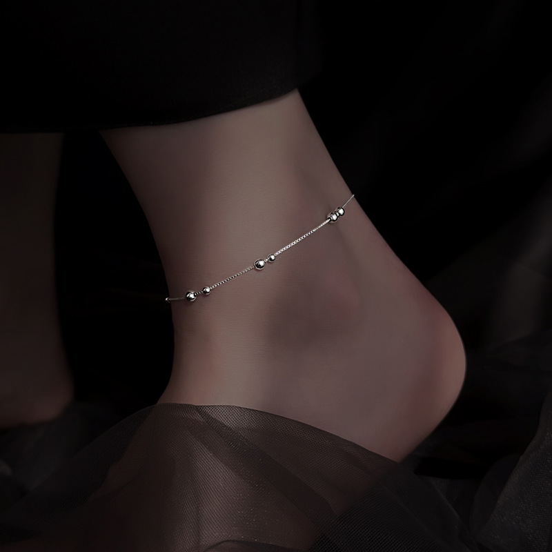 925 스털링 실버 기하학 라운드 구슬 발목 체인 20 - Anklet Foot Chain 리뷰 및 가격